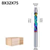 Cuchillo de recorte compuesto multicolor, broca de fresadora de aleación sólida para carpintería para recorte de tablero de densidad y tablero multicapa, recortadora y máquina de grabado
