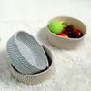 Cesta de Armazenamento de Corda de Algodão Cesta Organizadora de Lanches para Mesa Redonda Cesta de Armazenamento para Cosméticos Diversos Armazenamento de Cesta de Frutas Trançada