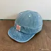 Boné de Baseball Jeans Retro Estilo Hong Kong para Homens e Mulheres, Lavado e Desgastado, Aba Macia, Chapéu Versátil para Proteção Solar