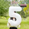 Balões de Filme de Alumínio Digitais Brancos de 32 polegadas e 40 polegadas Decorações de Arranjo de Aniversário Flores Margaridas Balões para Fotos