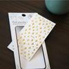 Decoração de Letras com Coração e Estrela em Foil Dourado a Laser Adesivos de Unha Vazados Estilo Japonês com um Toque Sonhador Feito à Mão DIY