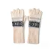 Guantes de Cachemira Cálidos de Diez Flores Guantes de Cinco Dedos Dibujo Animado Lindos Guantes de Lana Engrosados en los Dedos