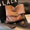 Bolso de mano de gran capacidad para mujer, bolso de hombro vintage combinable, mochila para el trabajo, el ocio, 2024