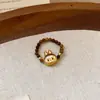 Anillo de Girasol con Piedra Ojo de Tigre Retro para Mujer Moda Maillard Índice de Temperamento Anillo Accesorios para Manos de Lujo Ligero Gama Alta Venta al por Mayor