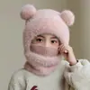 Gorro de Lana Tejida para Niños y Niñas, Bufanda Integrada con Capucha para Otoño e Invierno, Protección para los Oídos Cortavientos Cálido para Bebé, Gorro Jersey