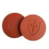 Porta-copos de couro PU de cor sólida em estoque 10CM redondos de couro base de mesa isolada para xícara de café antiderrapante porta-copos isolados atacado