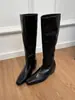 Primer Encuentro: Botas Altas para Mujer Petite con Tacón Interno de 5 cm, Nuevo Estilo 2026, Botas de Montar de Punta Cuadrada de Caña Alta, Botas de Pierna Recta