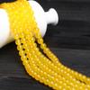 Ágata Amarela contas soltas semiacabadas DIY pulseira colar corrente de suéter contas de joias contas de cristal amarelo materiais feitos à mão