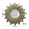 Arte de Hierro Espejo Colgante de Pared de Metal Gafas de Sol Decoración de Pared Pared de Fondo Colgante Espejo Decorativo Moderno Dormitorio Vestíbulo Pasillo