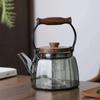 Cozinhar panela de chá de vidro de vidro de cozinha Starry Sky bule de chá de vidro resistente ao calor doméstico vaporizador Begonia beam pot