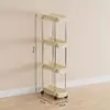 Estante de almacenamiento para cocina, carrito pequeño, estante de almacenamiento de varias capas de pie para dormitorio y sala de estar, estante de almacenamiento móvil para artículos varios con ruedas