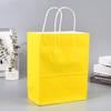 Saco quadrado de fundo espesso, saco de papel kraft descartável, sacola de compras personalizada por atacado para roupas, LOGO personalizado