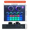 Versión en Inglés de Tarjeta de Sonido Mono V8S Tarjeta de Sonido para Transmisión en Vivo Empaque en Inglés con Manual en Inglés Se Puede Usar con el Set Bm800