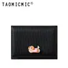 Linda Cartera Corta Estilo Universitario para Mujer, Alto Valor Estético, Diseño Dulce, 70% de descuento Cartera con Estampado Creativo de Perro en Relieve Portatarjetas