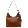 Bolso tote retro de gamuza para mujer, 2026, gran capacidad, bolso de hombro para el trabajo, diseño simple, nueva colección de otoño, bolso grande