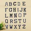 Passar e Costurar Camiseta Roupa Esportiva Uniforme Escolar Tecido Bordado DIY Adesivo Letra Grande Branca Patch de Decoração para Roupas