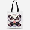 Amazon Transfronterizo Bolsa de Lona de Panda de Dibujos Animados Nueva y Linda Bolso de Mano para Estudiante y Trabajador de Oficina Bolsa de Viaje al Trabajo Al por Mayor