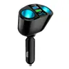 Cargador de Teléfono Móvil Súper Rápido para Coche con Puerto de Extensión para Encendedor de Cigarrillos y Adaptador de Cargador de Coche