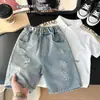 Shorts de Mezclilla Estilo Vaquero Rothly para Niños Verano 2025 Delgados Grandes para Niños Pantalones Casuales Suaves Versátiles