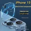 Película de lente integrada para iPhone 15 para iPhone 14 Pro Max película de lente transparente tudo incluído 13 Pro