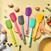 Espátula de Silicone para Confeitaria Transfronteiriça para Uso Doméstico, Espátula Colorida Desmontável para Creme de Bolo e Massa