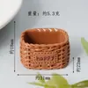 Cesta de Bambu Mini Simulada Cesta de Pão Bandeja de Pão Brinquedo Alimentício DIY Acessórios de Resina Brinquedo de Casa de Bonecas Ornamentos