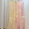 Cortina de Decoração de Casamento Cor Arco-Íris Dopamina Cascata dos Sonhos Gaze para Foto de Crianças Fundo de Aniversário Gaze Decorativa