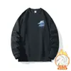 Nova blusa estampada com forro de fleece, moderna e versátil, fashion para jovens, grossa e resistente, moletom masculino de gola redonda