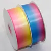 Cinta de Poliéster Personalizada de 4 cm con Transferencia de Calor y Cinta Arcoíris de Color Degradado para Decoración de Regalos, Empaque Hecho a Mano DIY y Accesorios