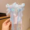 Pasador Grande de Mariposa con Flores de Seda Florales, Pin Lateral, Polilla Fluttering tipo Hada, Dulce Accesorio de Cabello de Princesa, Tocado Estilo Antiguo Hanfu