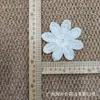 Flor de Ganchillo 3D Retro Aplique Hecho a Mano Encaje Soluble en Agua Pétalos de Girasol Decoración de Tela para Ropa de Mujer y Niños Flor