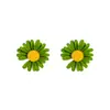 Pino de Orelha em Prata de Lei S925 Brinco Explosões de Rede Flor Margarida Feminino Coreano Elegante Combina com Tudo Moda Nova Joia de Orelha