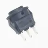 Interruptor basculante KCD1-204-3P de tres patas, tres engranajes, orificio de 15 MM, interruptor de encendido para lámpara de mesa, Negro