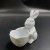 Producto Nuevo Transfronterizo Adornos de Conejito de Pascua Impresos en 3D Recipiente para Dulces Decoración Linda y Exquisita para Escritorio y Decoración de Sala de Estar