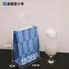 Série Boba Chá com Leite Café Embalagem para Assados Saco de Papel Kraft Sacola para Bolo Sacola de Compras Sacola de Presente