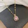 [Aço Titânio] Colar Elegante para Mulheres com Micro-Incustação de Cobre e Banho de Ouro Real, Simples e Moderno Estilo Ins Corrente Exquisita para Clavícula