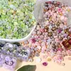 Flores Artificiais de Rosa Mista Abs Não Poroso Pérola de Imitação Contas Soltas Acessórios para Joias DIY Presilhas de Cabelo Feitas à Mão Materiais para Nail Art