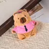Accesorio de muñeca capibara con gorro de felpa, juguete de peluche de capibara de dibujos animados, llavero, broche, ropa, bolsa y accesorio