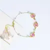 Venta Caliente Transfronteriza Pegamento Flores Secas Flores Reales Festival de la Flor de Cerezo de Wuhan Pulsera Exquisita Atracciones Cadena de Cuentas de Venta Caliente Modelo Mejor Amiga Estudiante