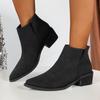 Comércio Exterior Europeu e Americano 2024 Outono e Inverno Novas Botas de Moda Femininas Botas Martins Retrô Chelsea de Couro Casuais Tamanho Plus Botas Femininas