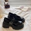 Zapatos Mary Jane para Mujer con Tacón Grueso, Estilo Francés, Adecuados para Combinar con Vestidos, Nuevo Modelo Primavera 2026, Zapatos de Cuero con Suela Gruesa Estilo JK Japonés