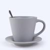 Taza de Cerámica Creativa Taza Taza de Agua Porcelana Fina Moda Simple Taza de Café Juego de Platillo con Cuchara
