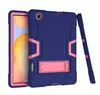 Adequado para Samsung Tab A7 2020 T500 capa de tablet de silicone à prova de choque de cor contrastante suporte de PC T505 capa protetora