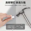 Organizador de Cables, Clip para Enrutamiento de Cables de Red, Clip de Acero con Clavo para Montaje en Pared, Dispositivo de Gestión de Cables para Montaje en Pared