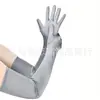 Accesorios para Mujer de los Años 1920 Spandex Satén Flocado Guantes de Charol Accesorios de Disfraz para Fiesta de Baile Transfronteriza en Stock