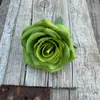 Cabeza de flor de rosa artificial flor DIY flor artificial flor de seda ramillete de boda accesorios para el cabello pintura decorativa ángulo curvado Rosa