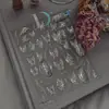 Colección de Pegatinas para Uñas Mariposa: Nuevas Calcomanías Adhesivas para Uñas de Mariposa Blanca Delgadas Flexibles con Relieve de Hada Nuevas de Moda al por Mayor