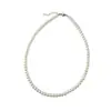 Collar de Cadena para Clavícula con Cuentas Estilo Europeo y Americano, Lujo Ligero, Moda, Perla de Imitación para Mujer, Versátil, Simple, Moda, Círculo Liso