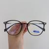 Armazón redondo TR estilo japonés Rojo de internet ins libro rojo con armazón de gafas se puede usar para miopía hombres y mujeres sin maquillaje al por mayor