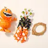El juego de accesorios para el cabello para niños más vendido en Europa y América, pinza para el cabello de lazo de cinta acanalada de Halloween, horquilla para el cabello para niños 638